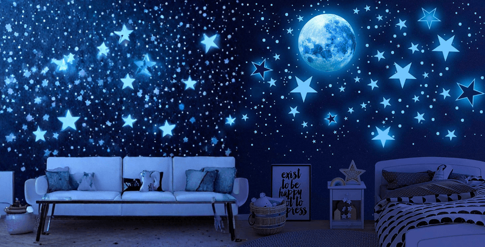 Glow in the dark star stickers for kids room