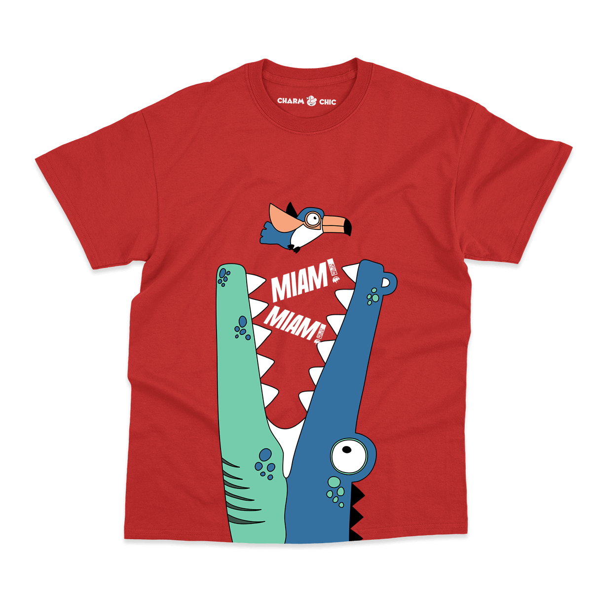 Miam Miam Dinosaur Cartoon Kids T-Shirt