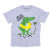Hello Summer Crocodile Cartoon Kids T-Shirt – Charm and Chic in Purple