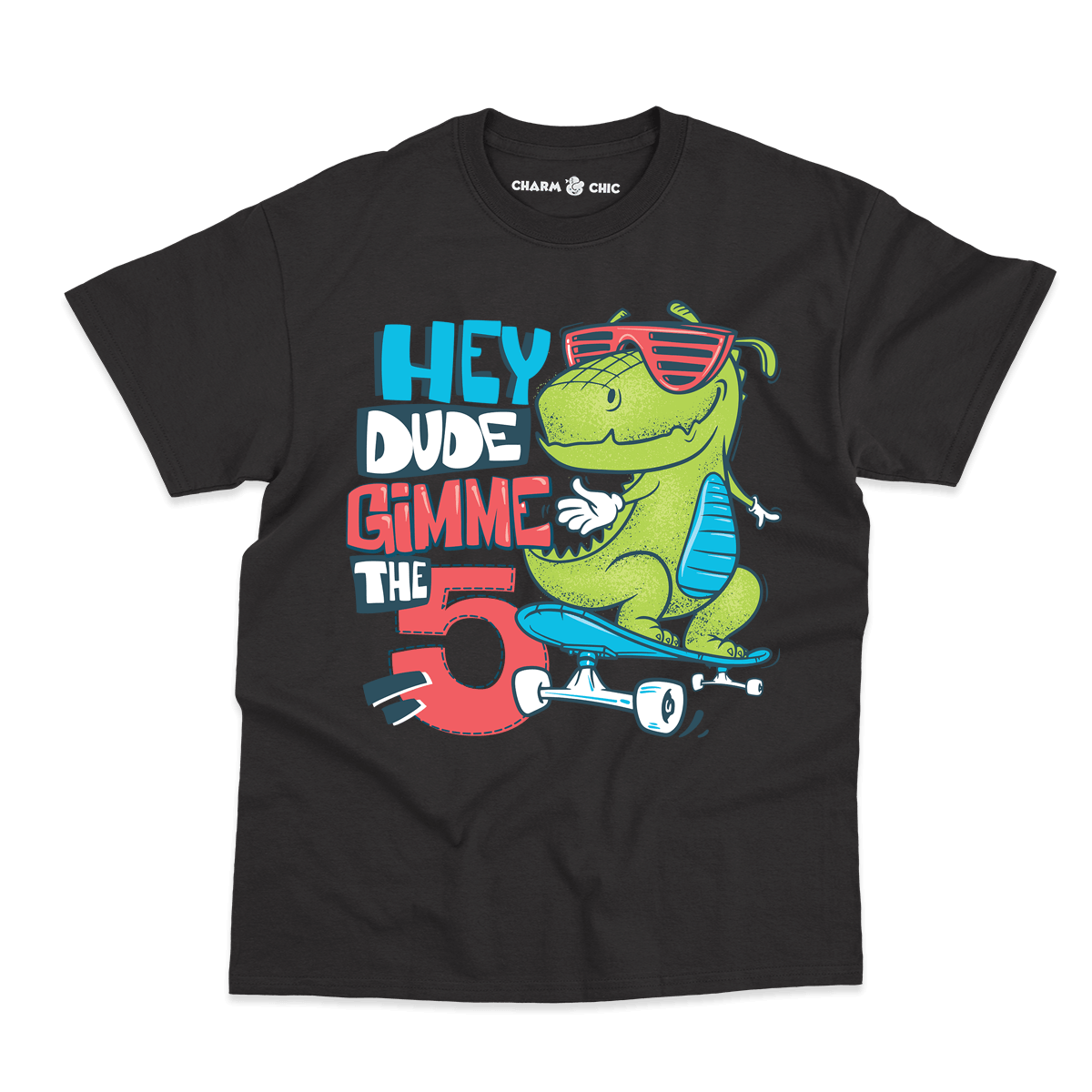 Skater Dinosaur Kids T-Shirt